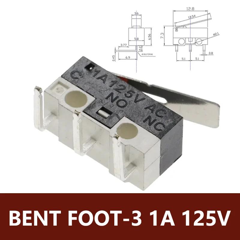 20PCS 3 Pins Mini Micro Limit Switch C NO NC PCB Terminals SPDT Roller Arc Lever Snap Action Push Micro Mouse Switches 1A 125V