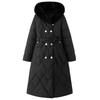 Sleeves Detachable Fashion Woman Parkas Winter Long Coats With Belt Hooded Thick Female Jackets