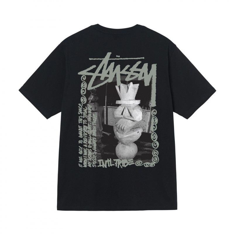 Grenzüberschreitende europäische und amerikanische Trendmarken, eine Vielzahl bedruckter Herren- und Damen-Kurzarm-T-Shirts, 220 Gramm lockere Streetwear-T-Shirts