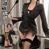 Sexy Underwear Sexy Secretary Uniform Pure Desire Striped Shirt Set Seduction Pajamas