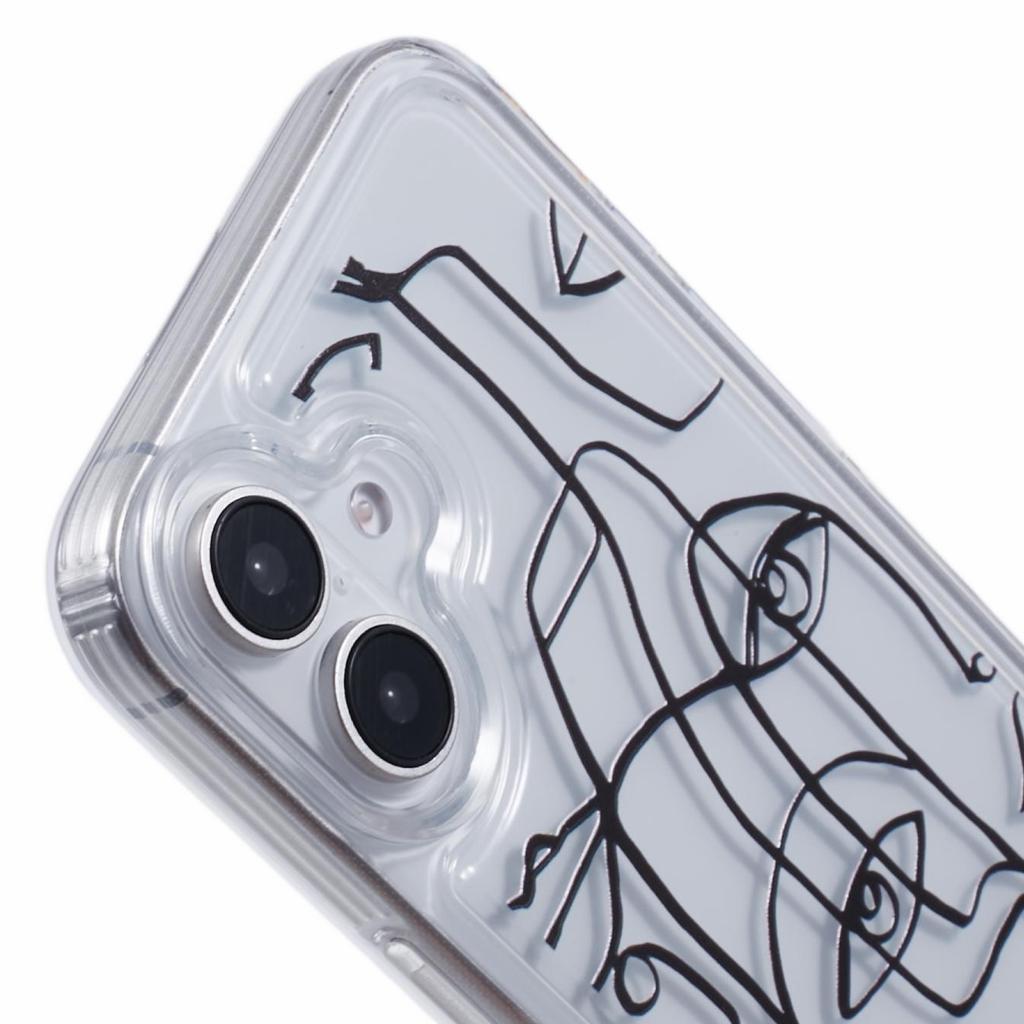 For iPhone 16 TPU Case Pattern Printing Shockproof Airbag Phone Cover