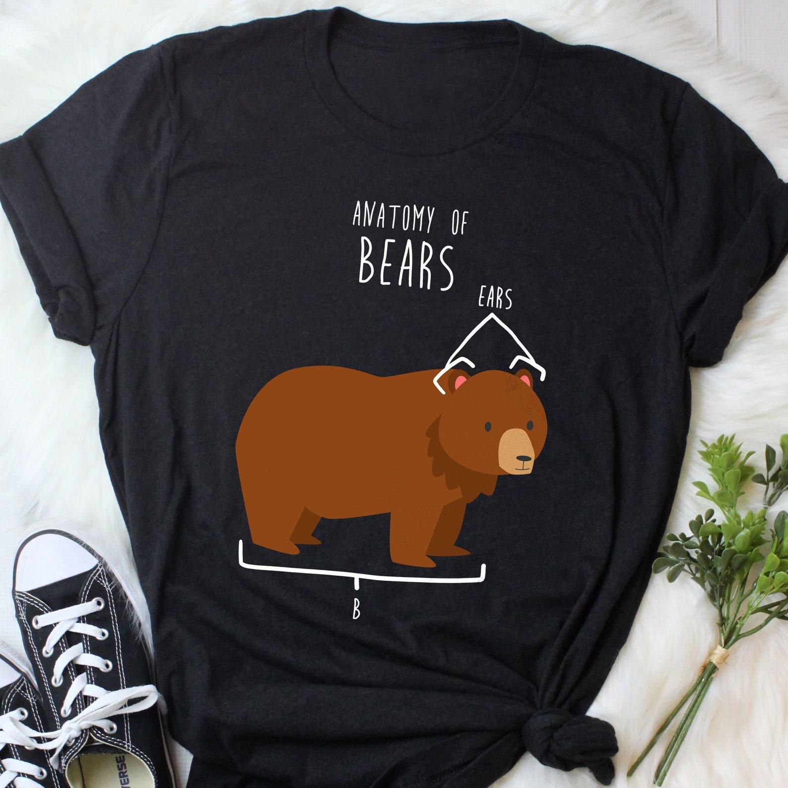 Bear Shirt, , , Funny Brown Bear Lover Gift, Cute Wild Animal T-shirt, Zoo Keeper Tshirt Zoologist Tee Nature Grizzly Bear Woodland 110