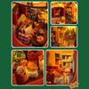 Wooden Miniature Dollhouse Kit Glowing Miniature House Kit Christmas Stocking Crafts  Friends
