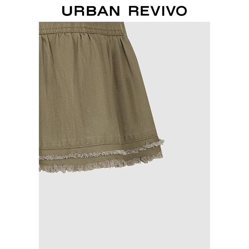 UR2026 Women's Retro Napoleon Button Pleated Mini Skirt
