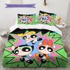 The Powerpuff Girls Illustrations Bedding Set, 1 Duvet Cover & 2 Pillowcases, Artistic Home Decor, Perfect Gift