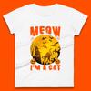 Meow I'm A Cat Halloween Black Cat Horror Scary Haunted House Womens Tee T Shirt Mens Tops Unisex Top