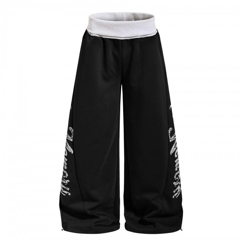 Unisex Retro Vintage Print Loose Wide Leg Sweatpants Street Dance Jazz Casual Wear
