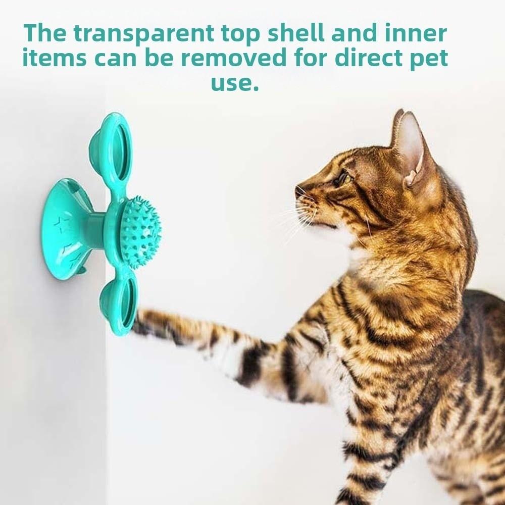 Glowing Rotating Windmill Cat Toy Kitten Puppy Rotatable Plaything for Cat Pet Supplies