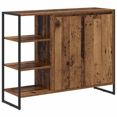 Side Cabinet Reclaimed Wood Look 96.5 X 30 X 75 Cm Engineered Wood