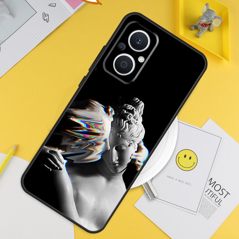 Greek Aesthetics Plaster statue For OPPO Reno 13F 11F 12F 14F 10 11 12 13 14 Pro 8T 7 8 Lite OPPO Find X8 X6 X5 X9 Pro Case