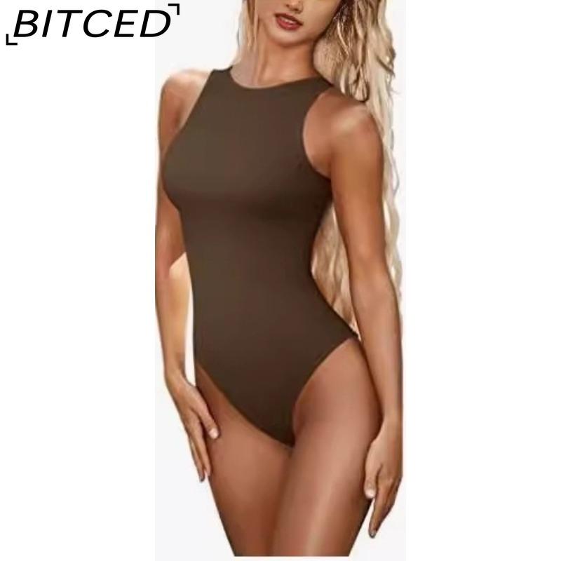 BITCED Damen Sommer Body Ärmelloser Gerippter Body