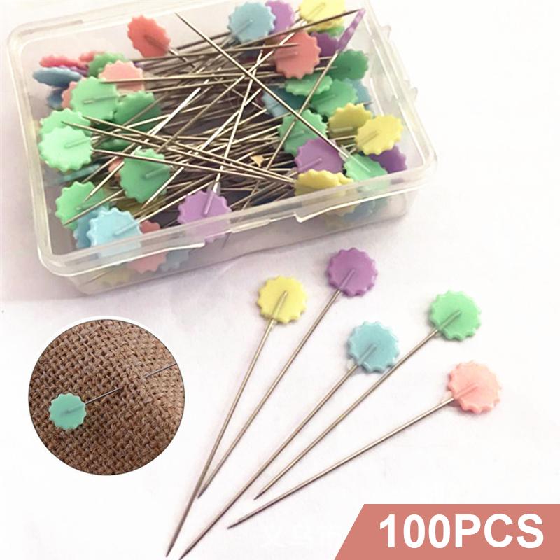 Buy Mayitr 100Pcs Patchwork Craft Flower Head Pins Quilting Tool Sewing