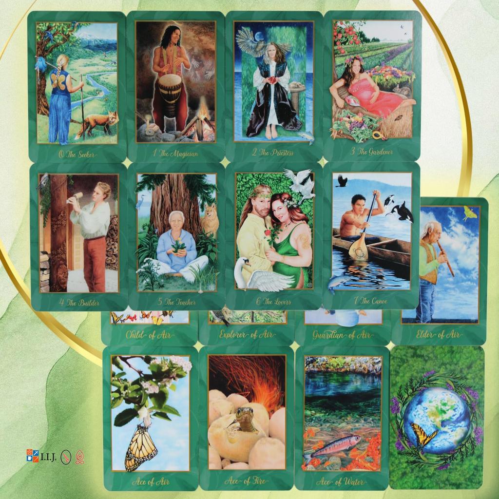 I.I.J Gaian Tarot 2nd Edition Tarot Cards, Waite Edition, 78 Cards, Tarot Reading, Japanese Instruction Manual Included, Authentic Product