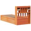 Solid Wood Bed without Mattress Wax Brown 75 x 190 cm Pine Wood