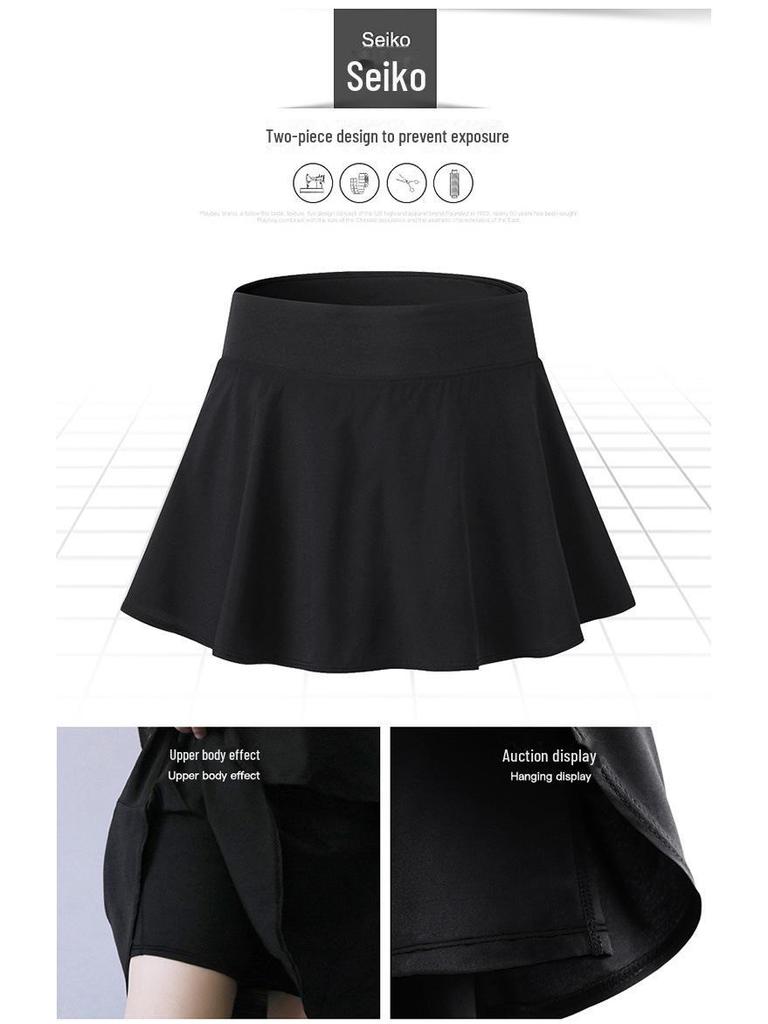 Dámské rychleschnoucí kalhoty se sukní pro tenis, tanec, jógu a běh – fitness šortky odolné proti vystavení.