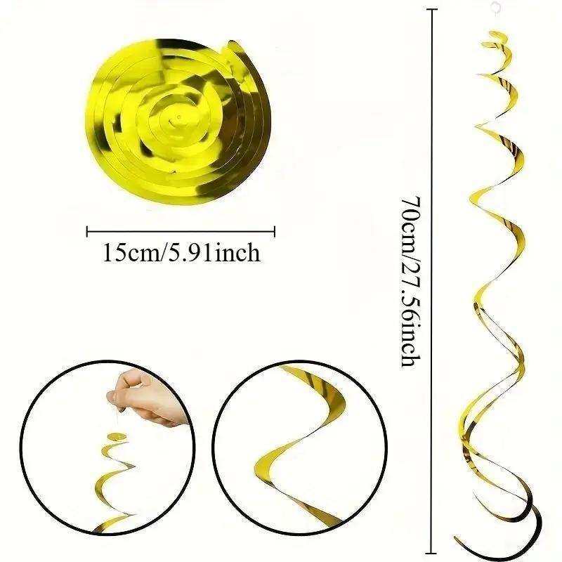 6/12/18PCS Colourful Spiral Decoration Spiral Banner Hanging Swirl Decorations Birthday Wedding Christmas DIY Party Supplies