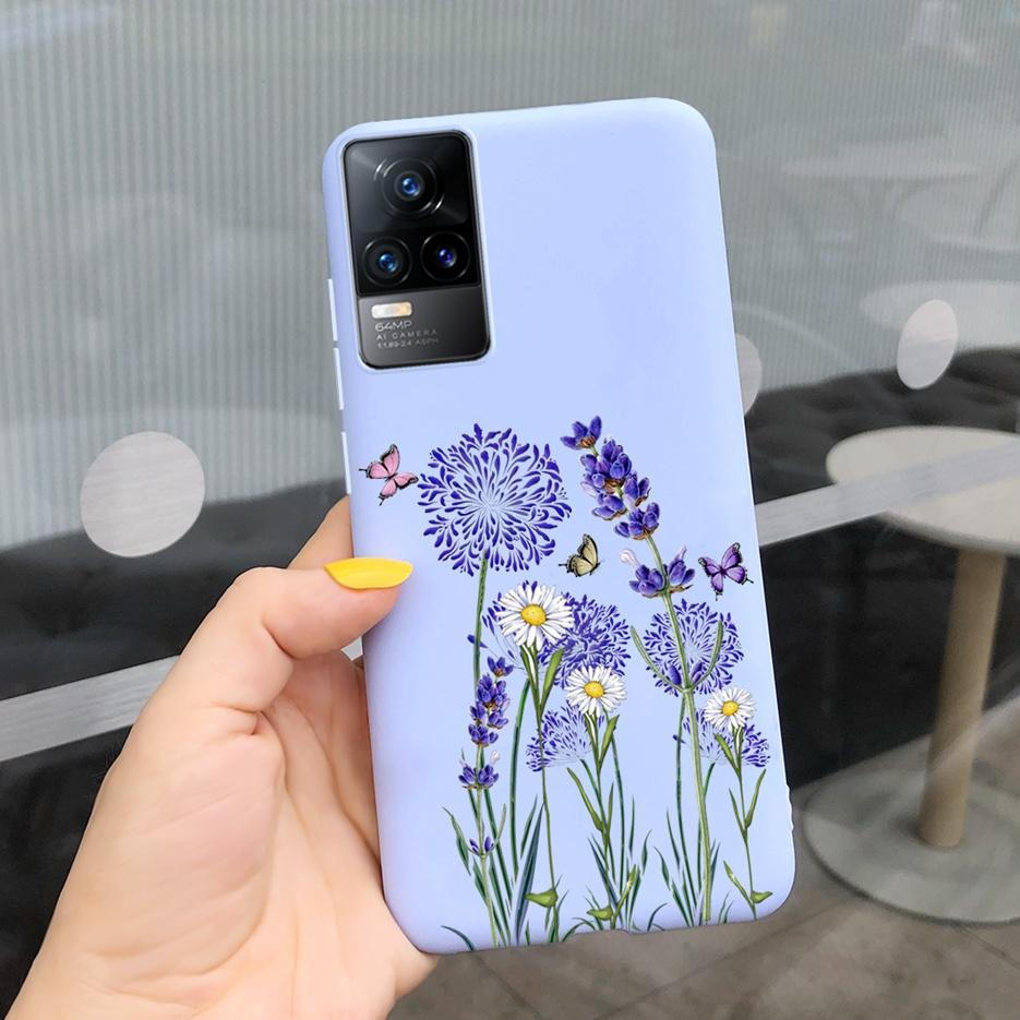 Vivo V21 Kılıfı Vivo V21e Yumuşak Silikon Sevimli Çizgi Film Çiçekli Arka Kapak Telefon Kılıfı Vivo V21 V 21 E İçin Fundas VivoV21 Çantalar Capa