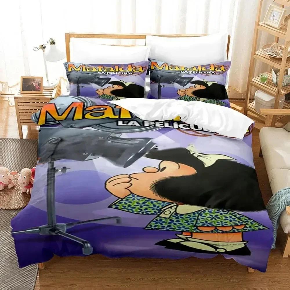 Luxuriöses neues 3D-Druck Mafalda Bettwäsche-Set Bettbezug Bett-Set Steppdeckenbezug Kissenbezug King Queen Größe Jungen Erwachsene Bettwäsche-Set