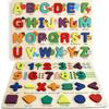 Wooden Puzzle Toddler Wooden Puzzle Early Education Alphanumeric Shape Puzzle Toddler Learning Puzzle Toy