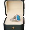 Italian Palace Retro Hollow Women's Ring Gold Fence Zircon Micro Set Sapphire Ring Versatile and Elegant Aristocratic