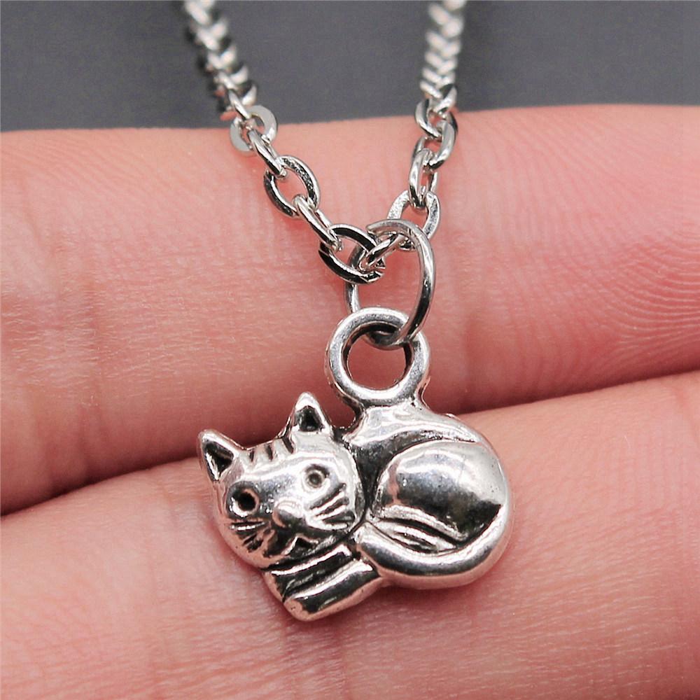 Pet Dog Cat Pendant Antique Bronze Metal Choker Necklace for Women New Arrival Gift