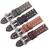 Handmade Watch Strap with Retro Stainless Steel Buckle 4 Colors 22mm 24mm Men Women Genuine Leather Watchcand Belt Bracelt