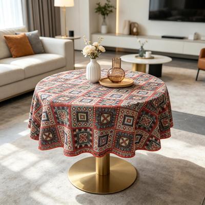 Esstisch Küchentisch Teetisch Heimgebrauch Kleiner runder Baumwolltischdecke