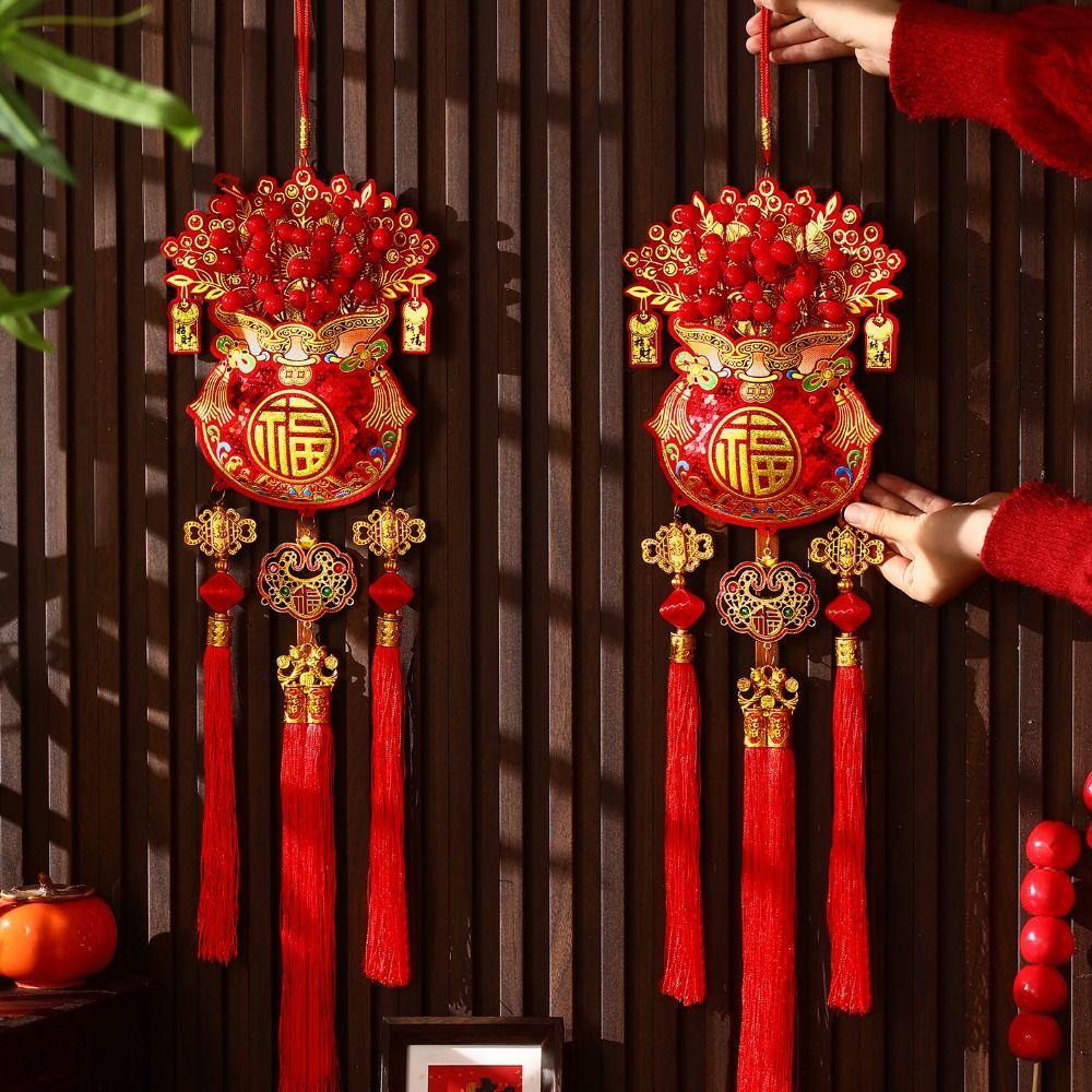 with Tassel Spring Festival Pendants Lucky Bag Shape Festive Hanging Ornaments Room