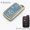 For Toyota Rav4 Land Cruiser Camry Aqua Prado Corolla Prius 2 3 4 Buttons Tpu Car Key Case Cover Keyless Remote Fob 2013 2014