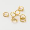 20pcs/lot 14K 18K Gold Plated Round Beads Spacer Loop Earing Pendant Ring Circle Beads For DIY Jewelry Making Components
