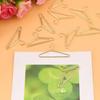 12pcs Hanger Shape Paper Clips Bookmark Marking Document Organizing Clip Stationery Supplies
