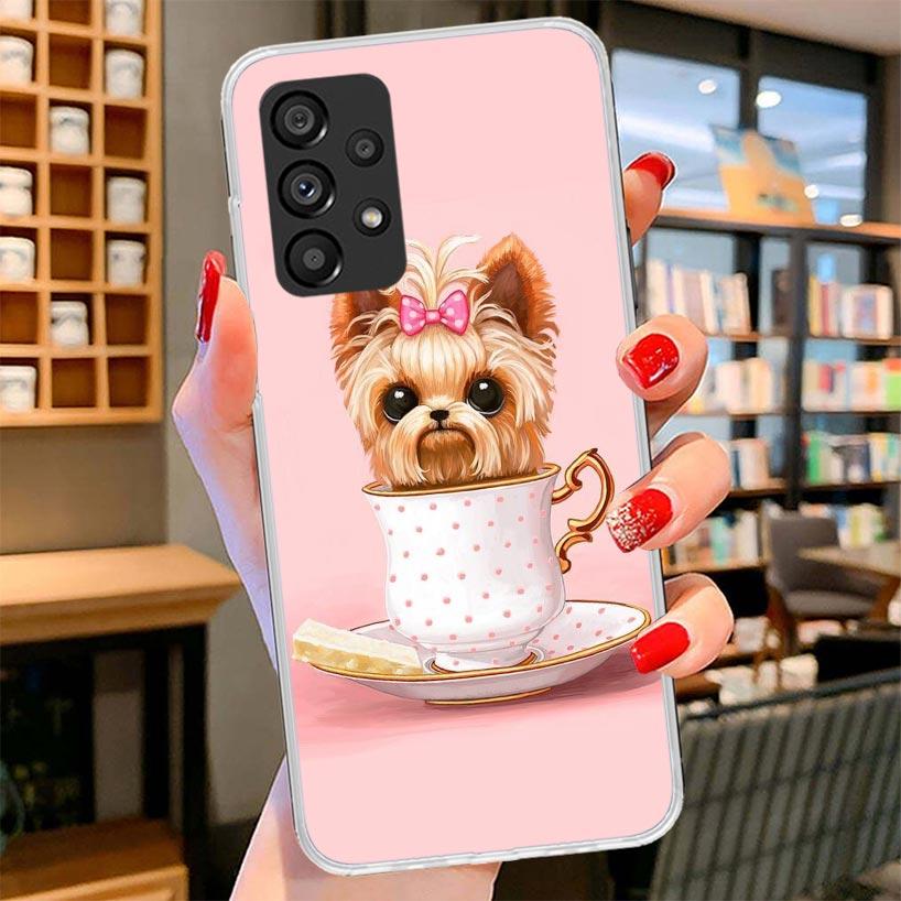 Yorkshire Terrier Dog Puppy Phone Case For Samsung Galaxy A17 A37 A57 A16 A26 A36 A56 A15 A25 A35 A55 A14 A24 A34 A54 A13 A23 A3