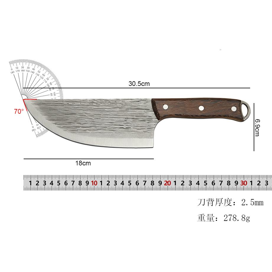 Hand Forged Chinese Chef Knife Professional Kitchen Cleaver Ultra Sharp Chopping Knife for Meat Vegetables Butcher Knife