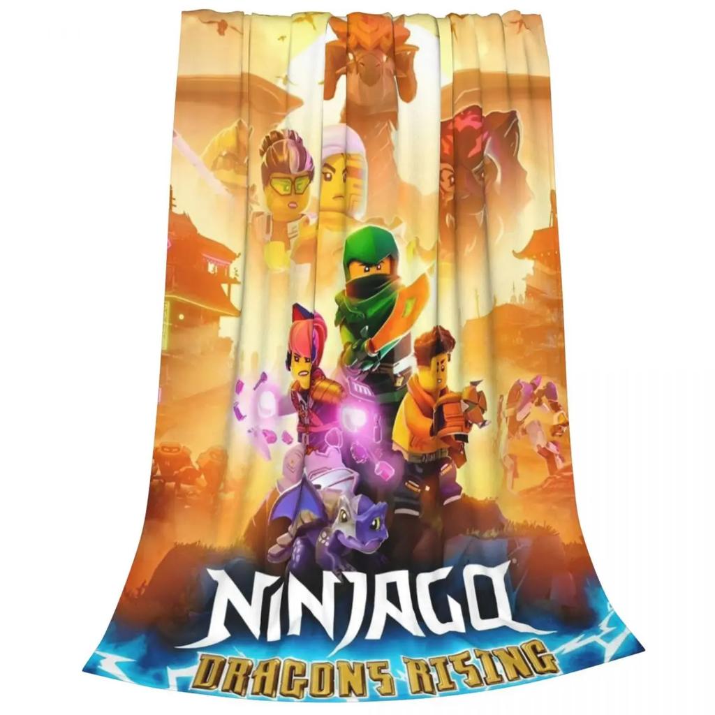 N-ninjagos Coral Fleece Plyšová deka Přehozy na postel pohovku Super měkké přehozy na postel