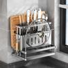 Holder Kitchen Organizer, MultiFunctional Storage Rack Gunmetal Gray