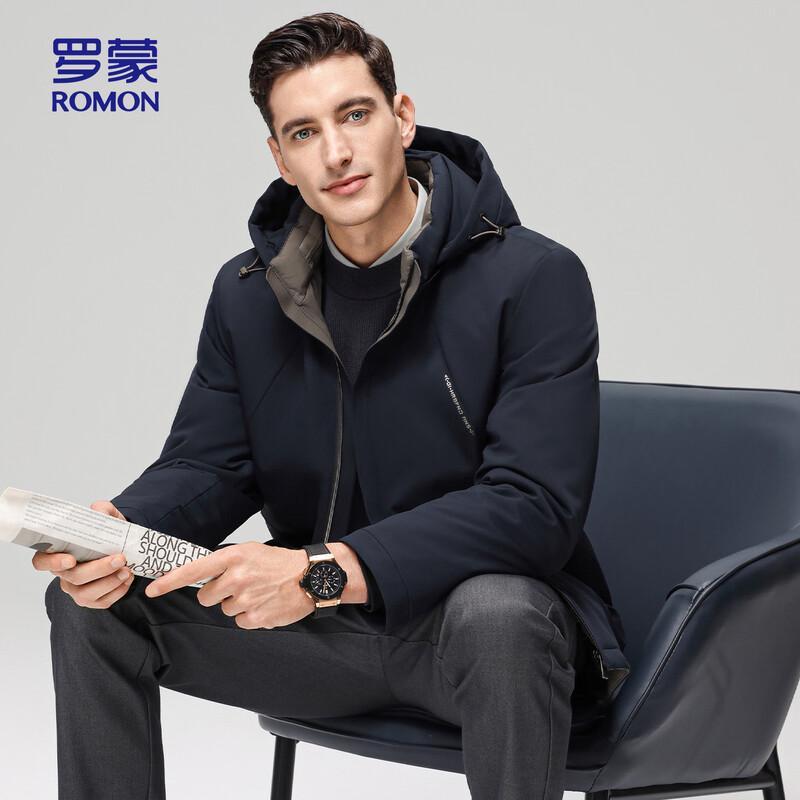 ROMON Men's Business Casual Hooded Padded Jacket LH28