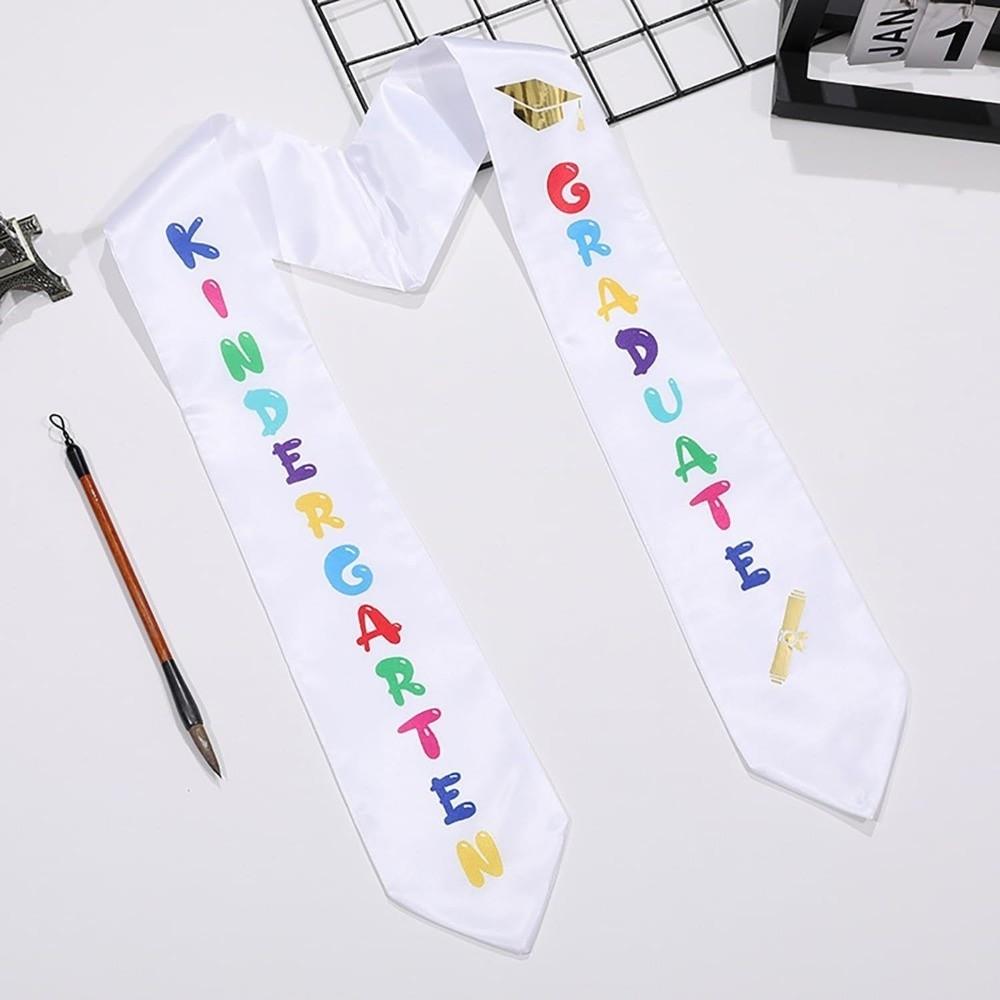 with Letter Honor Scarf Satin Graduation Ribbon New Ceremonial Belt Graduation Party Supplies