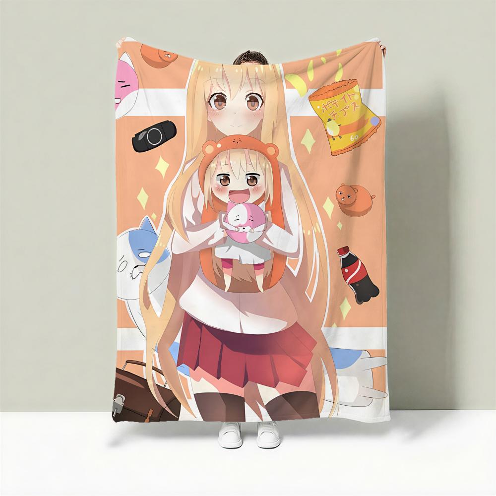 Anime H-Himouto! Umaru-chan Throw Lightweight 240g Flannel Blanket Soft Skin-friendly for Summer Cooling 75X95CM