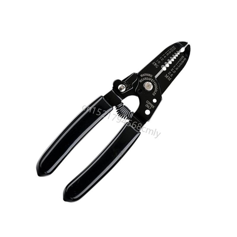 Precisions Electrician's Wire Stripper Crimping Tool Robusts Carbon Steel Cable Cutter Pliers for Great Performances 6XDE