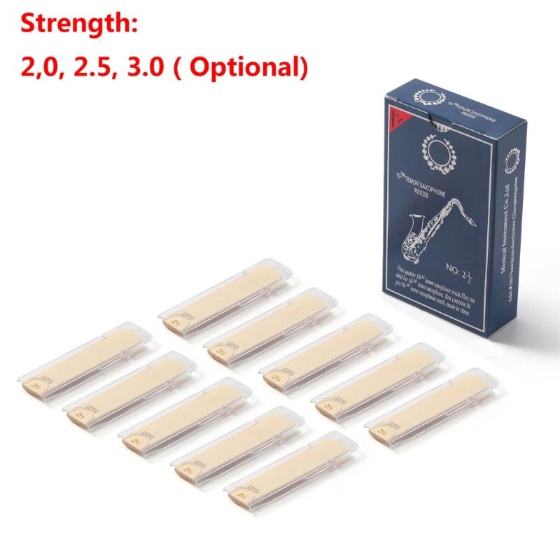 Set di Ance Professionali per Sassofono 10 Pezzi Tono con Forza 2.0/2.5/3.0 Suono Eccellente