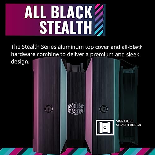 Cooler Master MasterAir MA824 Stealth 8 Heatpipe Dual-Tower & Lüfter Luftgekühlter CPU-Kühler für LGA1700, AM5 und AM4, MAM-D8PN-318PK-R1 (FN1995)