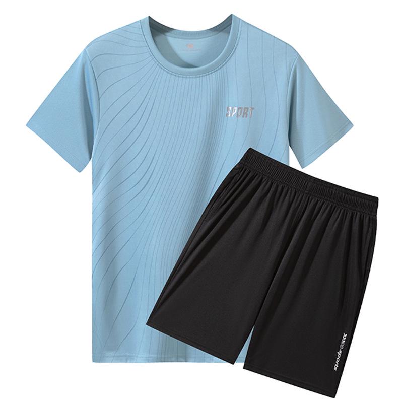 

Летний спортивный комплект для мужчин: Быстросохнущая футболка для бега, фитнеса и баскетбола XL