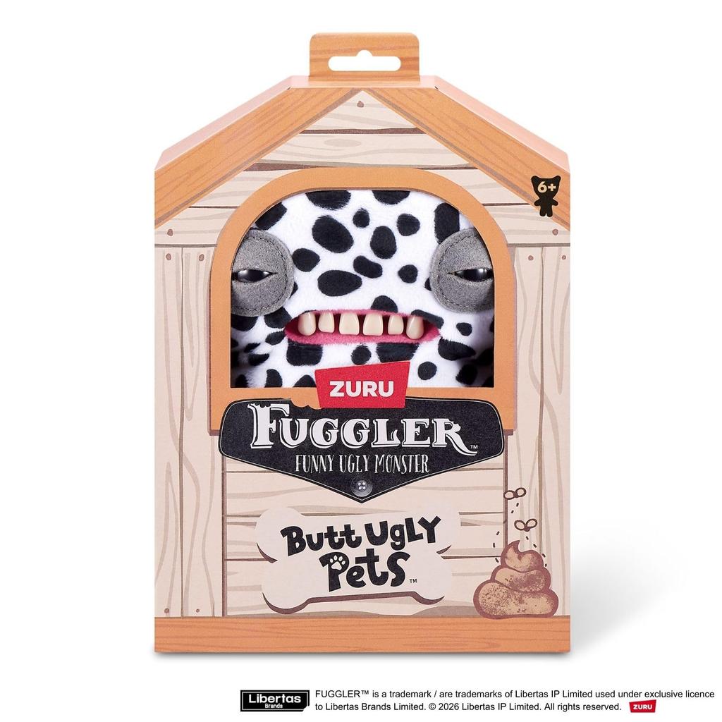 Fuggler BUTT UGLY PETS Cane Dalmata Alieno Infastidito Peluche 15731A - (Autentico)