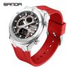 Sanda TEMU Men's Luminous World Time Dual Display Waterproof Watch