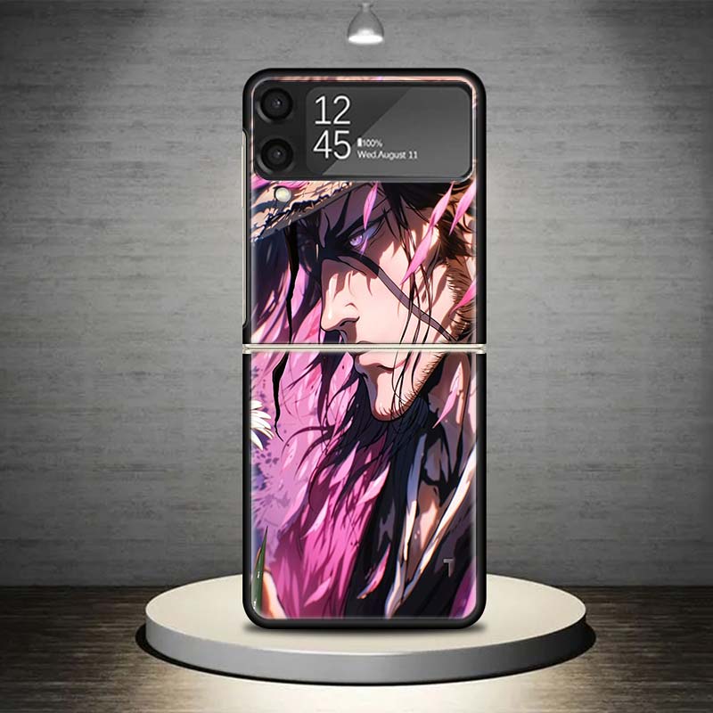 Bleach Kyoraku Shunsui Phone Case For Samsung Galaxy Z Flip 7 6 5 4 3 5G Shockproof Cover Z Flip7 Flip6 ZFlip5 Flip3 Flip4 Luxur