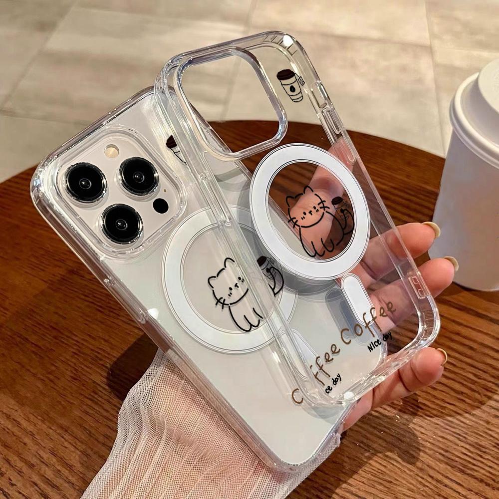 Magnetic Phone Case for iPhone 12 14 16 17 Pro 17 16 15 14 13 12 Pro Max  12 13 14 15  16 High Quality Shockproof Shell Full Protection Cute Style