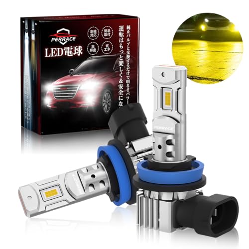 

[Brightness Revolution!!] Perrace h8 led fog light yellow h11 led fog light yellow 3000K super bright condensation prevention non-polarity plug-i