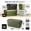 RISU Storage Box Trunk Cargo 70L Green Storage Case Container Box Made in Japan TC-70S Outdoor Storage Camping Waterproof
