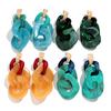 Trend Acrylic Geometric Leopard Print Circle Earring for Women Creative Irregular Colorful Round Drop Earrings 2025 Jewelry