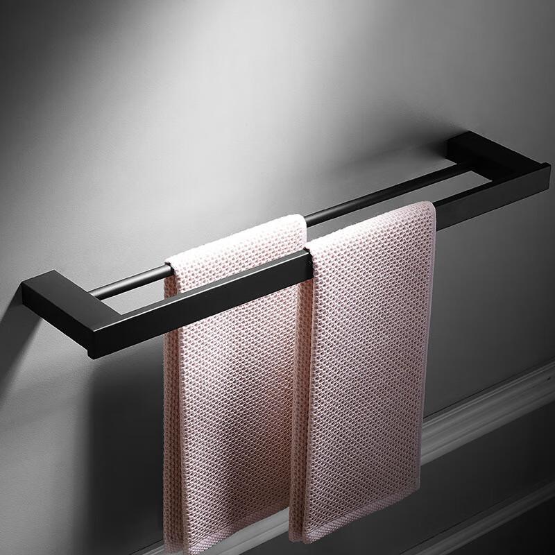 Adhesive Wall-Mounted Stainless Steel Double Towel Bar